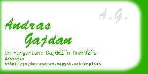 andras gajdan business card